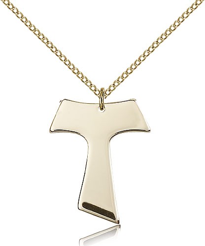 Tau Cross Pendant, Gold Filled - Gold-tone