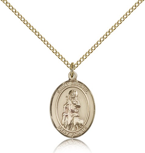 St. Rachel Medal, Gold Filled, Medium - Gold-tone
