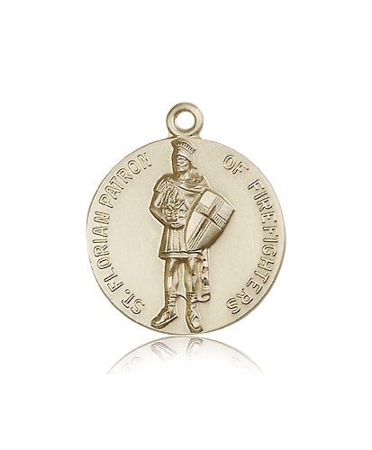 St. Florain Medal, 14 Karat Gold - 14 KT Yellow Gold