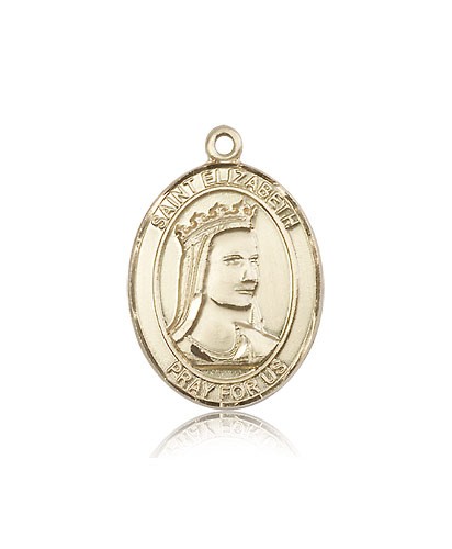 St. Elizabeth of Hungary Medal, 14 Karat Gold, Large - 14 KT Yellow Gold