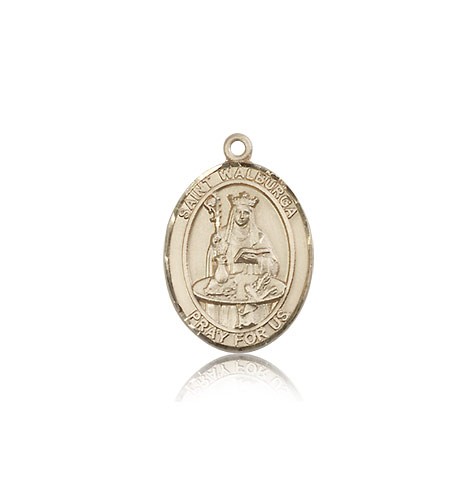 St. Walburga Medal, 14 Karat Gold, Medium - 14 KT Yellow Gold
