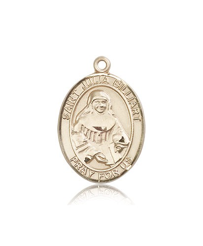 St. Julia Billiart Medal, 14 Karat Gold, Large - 14 KT Yellow Gold
