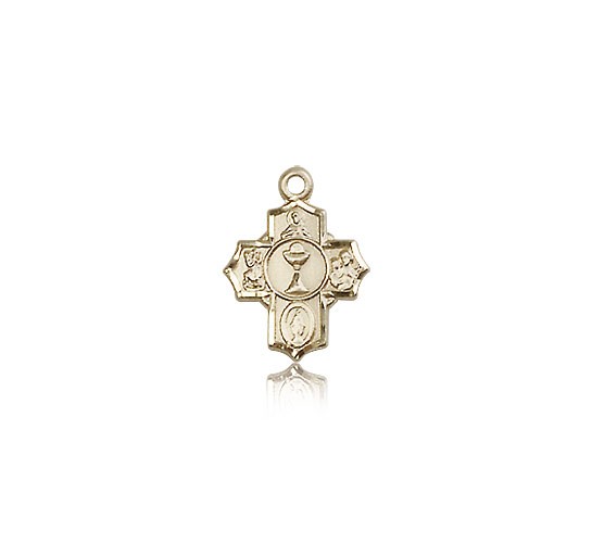 Communion 5 Way Cross Pendant, 14 Karat Gold - 14 KT Yellow Gold