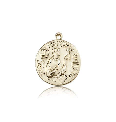 St. Thomas More Medal, 14 Karat Gold - 14 KT Yellow Gold