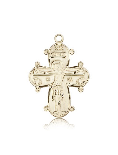 Christine Cross Pendant, 14 Karat Gold - 14 KT Yellow Gold