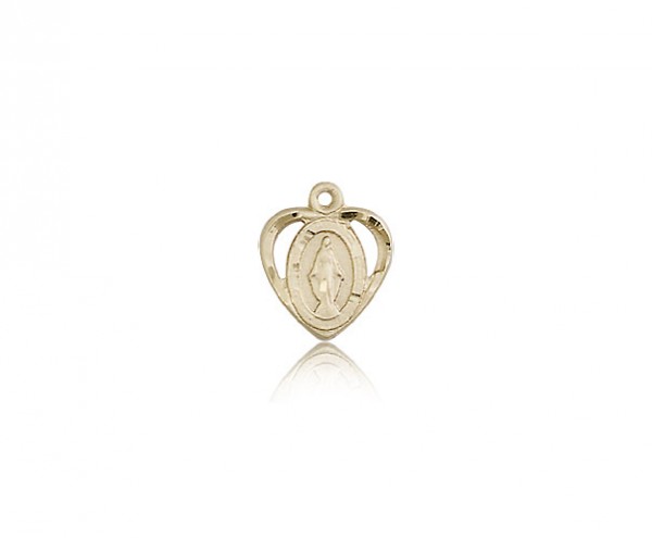 Miraculous Medal, 14 Karat Gold - 14 KT Yellow Gold