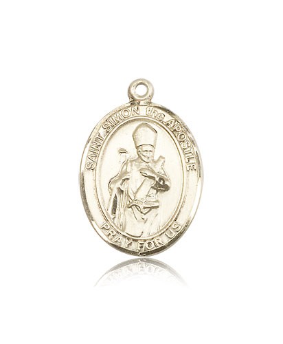 St. Simon Medal, 14 Karat Gold, Large - 14 KT Yellow Gold