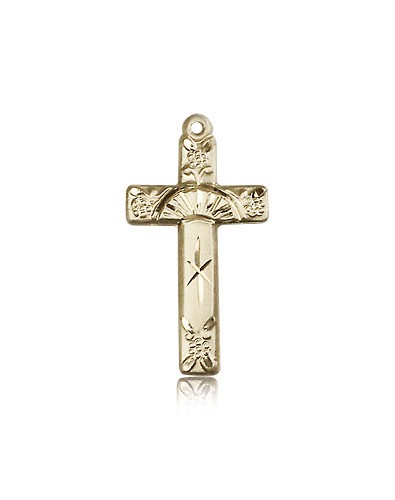 Cross Pendant, 14 Karat Gold - 14 KT Yellow Gold