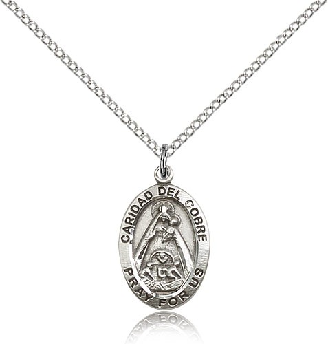 Caridad Del Cobre Medal, Sterling Silver - Sterling Silver