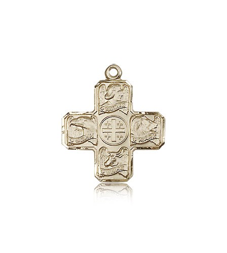 Evangelist Medal, 14 Karat Gold - 14 KT Yellow Gold