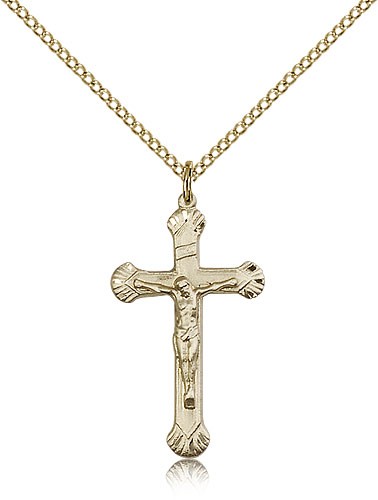 Crucifix Pendant, Gold Filled - Gold-tone