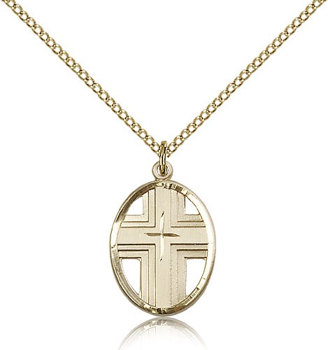 Cross Pendant, Gold Filled - Gold-tone