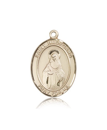 St. Hildegard Von Bingen Medal, 14 Karat Gold, Large - 14 KT Yellow Gold