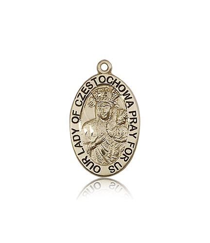 Our Lady of Czestochowa Medal, 14 Karat Gold - 14 KT Yellow Gold