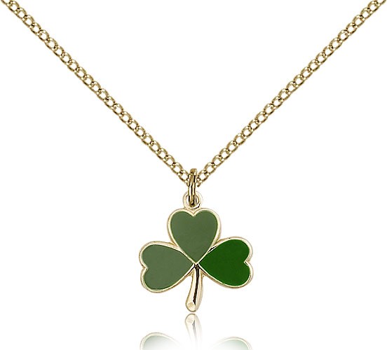 Shamrock Medal, Gold Filled - Gold-tone