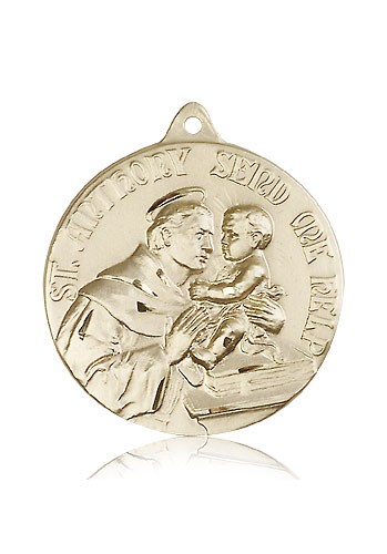 St. Anthony Medal, 14 Karat Gold - 14 KT Yellow Gold