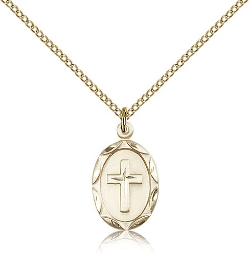 Cross Pendant, Gold Filled - Gold-tone