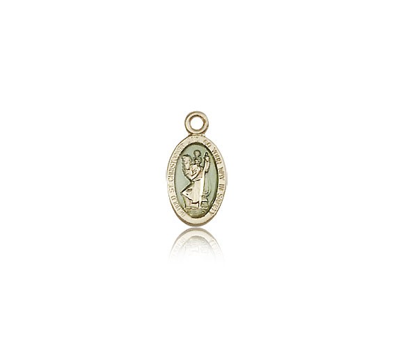 St. Christopher Medal, 14 Karat Gold - 14 KT Yellow Gold