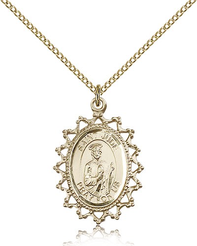 St. Jude Medal, Gold Filled - Gold-tone