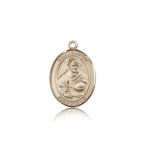 St. Albert the Great Medal, 14 Karat Gold, Medium - 14 KT Yellow Gold