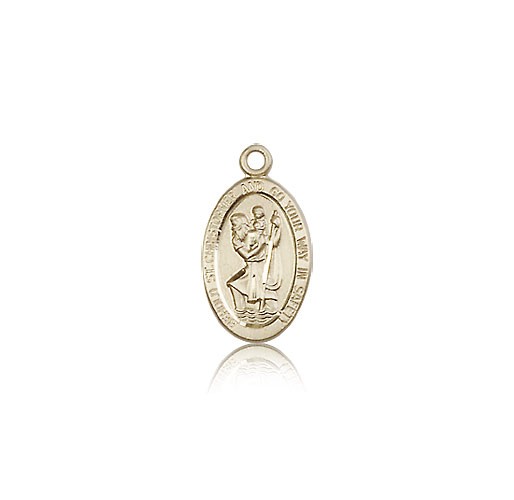 St. Christopher Medal, 14 Karat Gold - 14 KT Yellow Gold