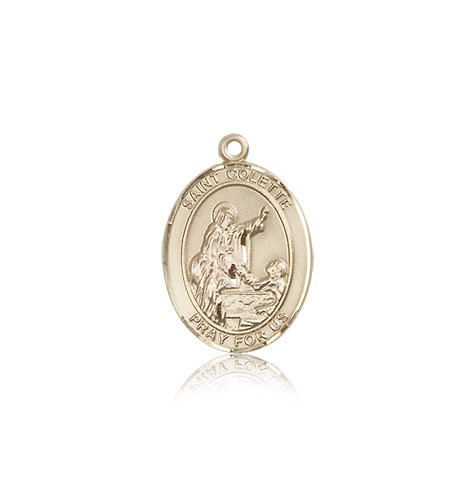 St. Colette Medal, 14 Karat Gold, Medium - 14 KT Yellow Gold