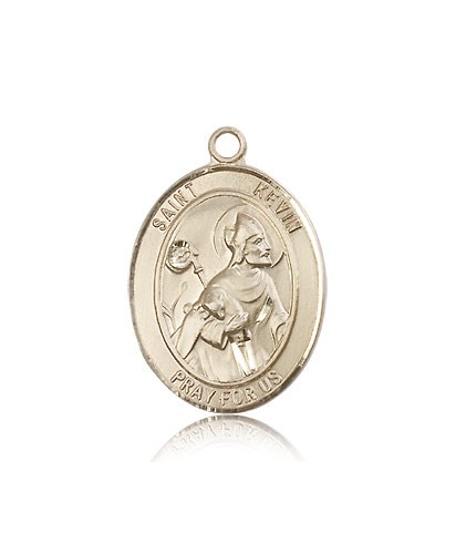 St. Kevin Medal, 14 Karat Gold, Large - 14 KT Yellow Gold