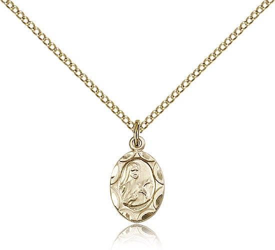 St. Theresa Medal, Gold Filled - Gold-tone