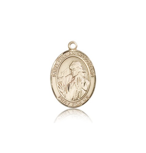 St. Finnian of Clonard Medal, 14 Karat Gold, Medium - 14 KT Yellow Gold