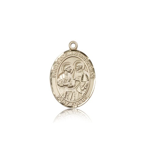 Sts. Cosmas and Damian Medal, 14 Karat Gold, Medium - 14 KT Yellow Gold