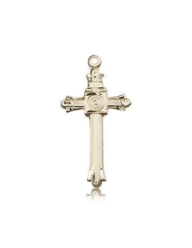 Cross Pendant, 14 Karat Gold - 14 KT Yellow Gold