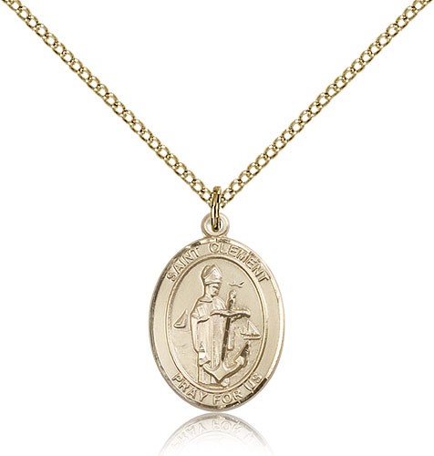 St. Clement Medal, Gold Filled, Medium - Gold-tone