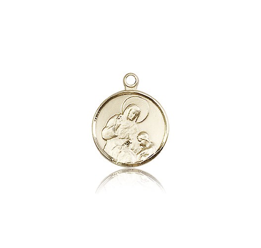 St. Ann Medal, 14 Karat Gold - 14 KT Yellow Gold