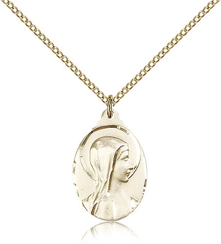 Sorrowful Mother Medal, Gold Filled - Gold-tone