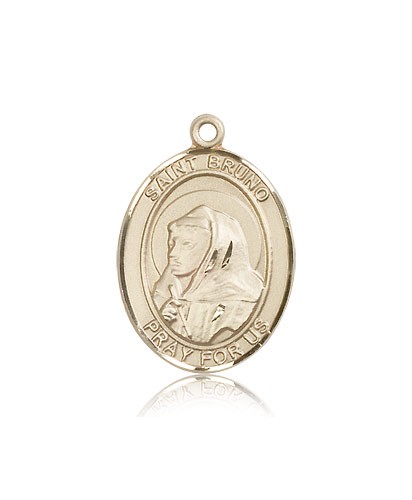 St. Bruno Medal, 14 Karat Gold, Large - 14 KT Yellow Gold