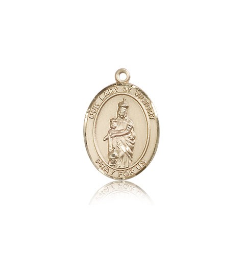 Our Lady of Victory Medal, 14 Karat Gold, Medium - 14 KT Yellow Gold