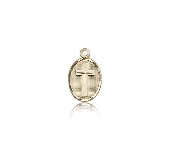 Cross Pendant, 14 Karat Gold - 14 KT Yellow Gold