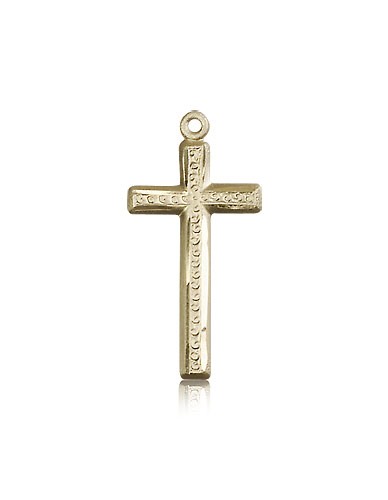 Cross Pendant, 14 Karat Gold - 14 KT Yellow Gold