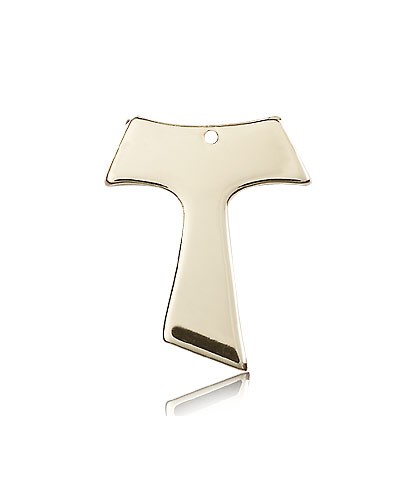 Tau Cross Pendant, 14 Karat Gold - 14 KT Yellow Gold