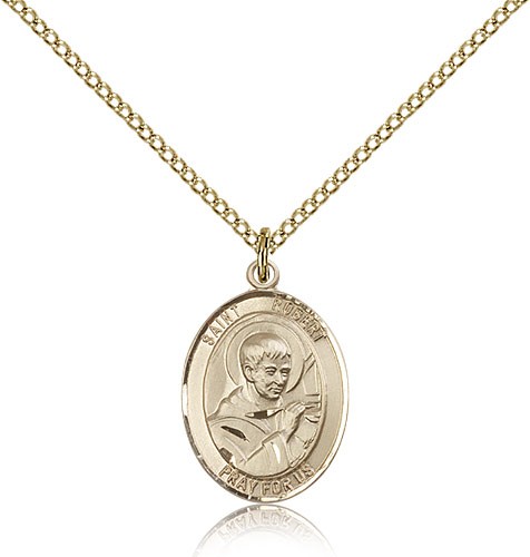 St. Robert Bellarmine Medal, Gold Filled, Medium - Gold-tone
