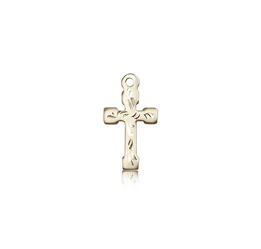 Cross Pendant, 14 Karat Gold - 14 KT Yellow Gold