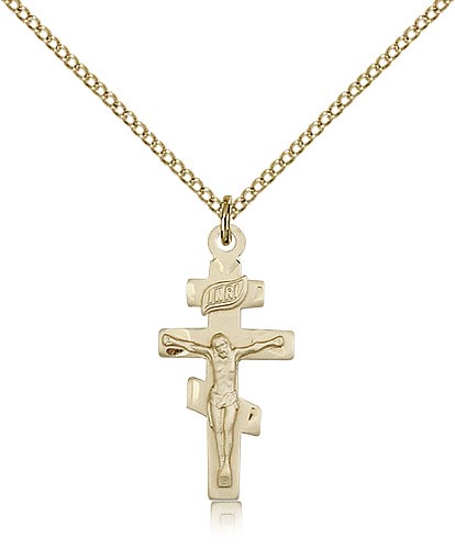 Crucifix Pendant, Gold Filled - Gold-tone