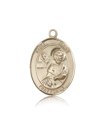 St. Mark the Evangelist Medal, 14 Karat Gold, Large - 14 KT Yellow Gold