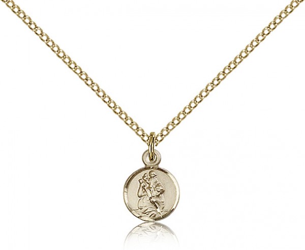 St. Christopher Medal, Gold Filled - Gold-tone