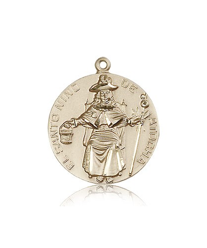 St. Ni&amp;Atilde;&amp;plusmn;o De Atocha Medal, 14 Karat Gold - 14 KT Yellow Gold