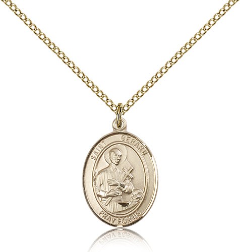 St. Gerard Majella Medal, Gold Filled, Medium - Gold-tone