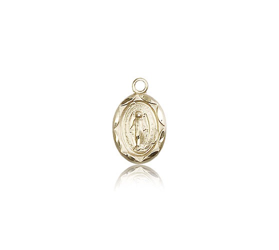 Miraculous Medal, 14 Karat Gold - 14 KT Yellow Gold