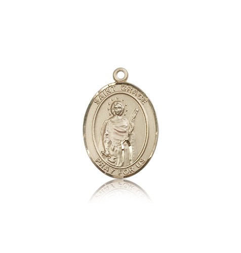St. Grace Medal, 14 Karat Gold, Medium - 14 KT Yellow Gold