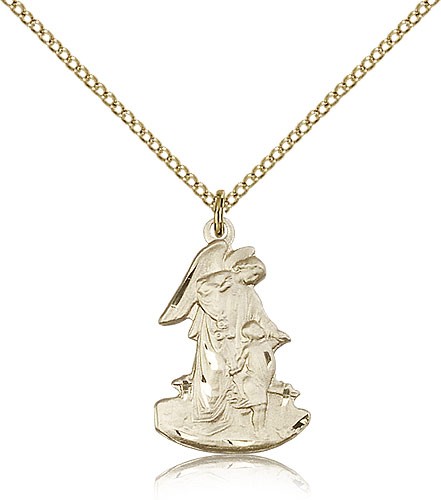 Guardian Angel Medal, Gold Filled - Gold-tone