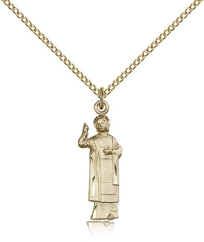 St. Florian Medal, Gold Filled - Gold-tone